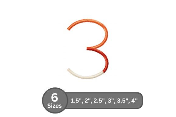 A Designer’s Review: Color Bar Number -3 Embroidery Font