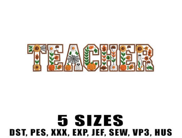 An Embroidery Designer Reviews a Teacher Appreciation Design