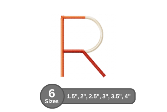 An Embroidery Designer's Take on Color Bar Alphabet -R for Boutique Apparel