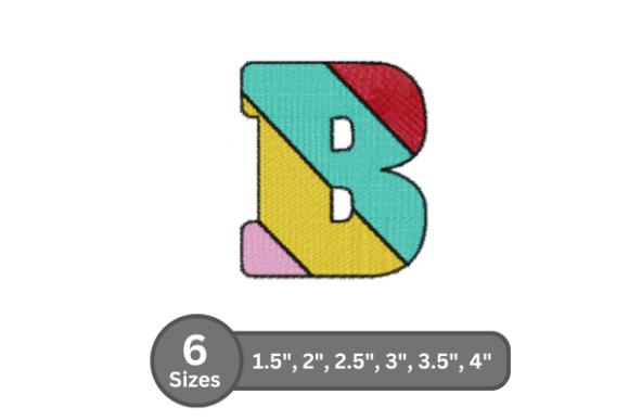 Candy Stripe Alphabet -B: A Festive Font for Holiday Embroidery