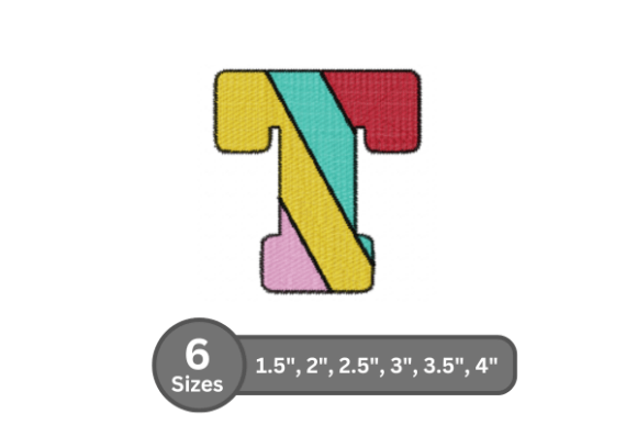 Candy Stripe Alphabet T: An Embroidery Designer's Craft Fair Review