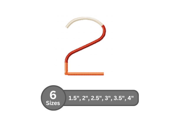 Color Bar Number -2: An Educator's Font for Everyday Embroidery