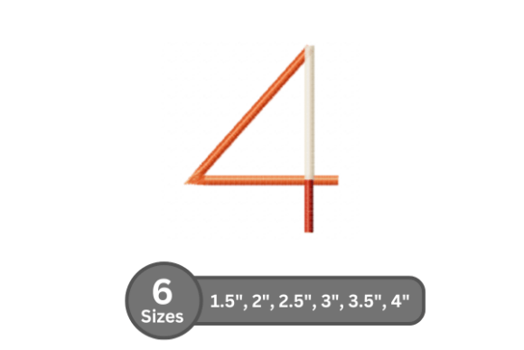 Color Bar Number -4: A Versatile Embroidery Font for Seasonal & Holiday Projects