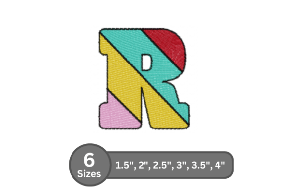 Evaluating Candy Stripe Alphabet R for Boutique Sweatshirt Embroidery