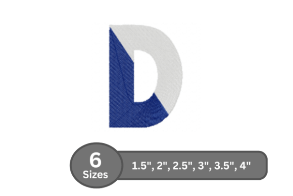Evaluating Twin Fill Alphabet – D for Boutique Sweatshirt Embroidery