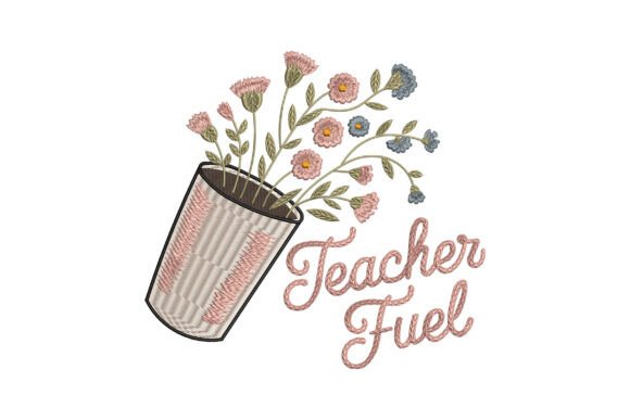 Floral Teacher Fuel Embroidery Review for Craft Fair