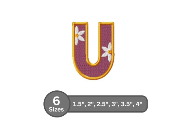 Testing the Daisy Joy Alphabet- U for Real Embroidery Projects