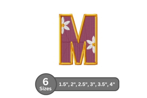 The Daisy Joy Alphabet-M: A Sweet, Versatile Embroidered Font